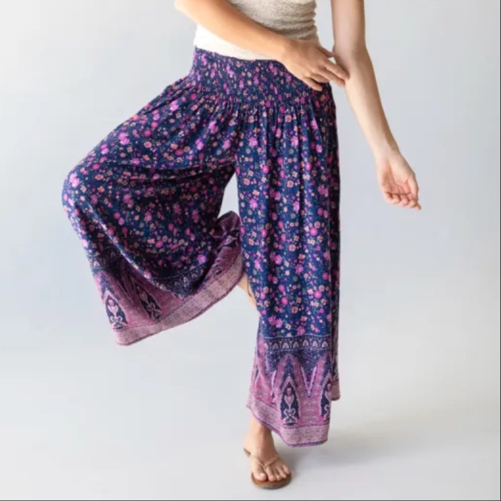 Natural Life Floral Wide-Leg Palazzo Pants